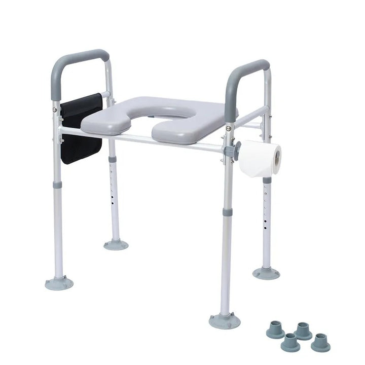 Adjustable Raised Toilet Seat Riser with Handles