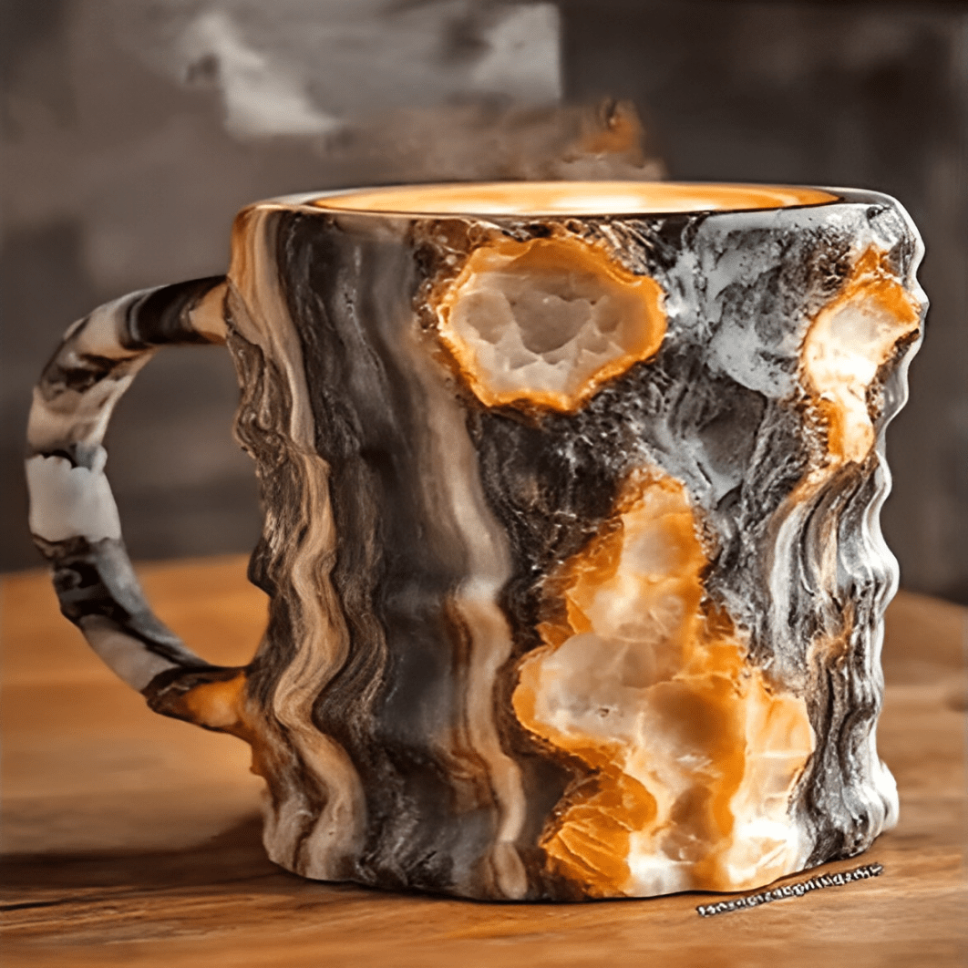 Earth - Inspired Mineral Crystal Coffee Mug - Elegant Drinkware - Lexians