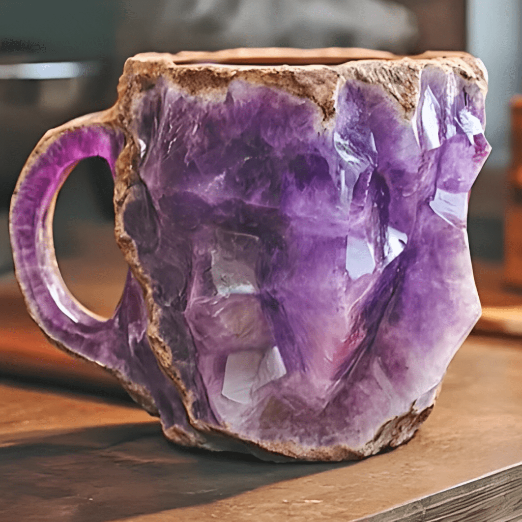 Earth - Inspired Mineral Crystal Coffee Mug - Elegant Drinkware - Lexians