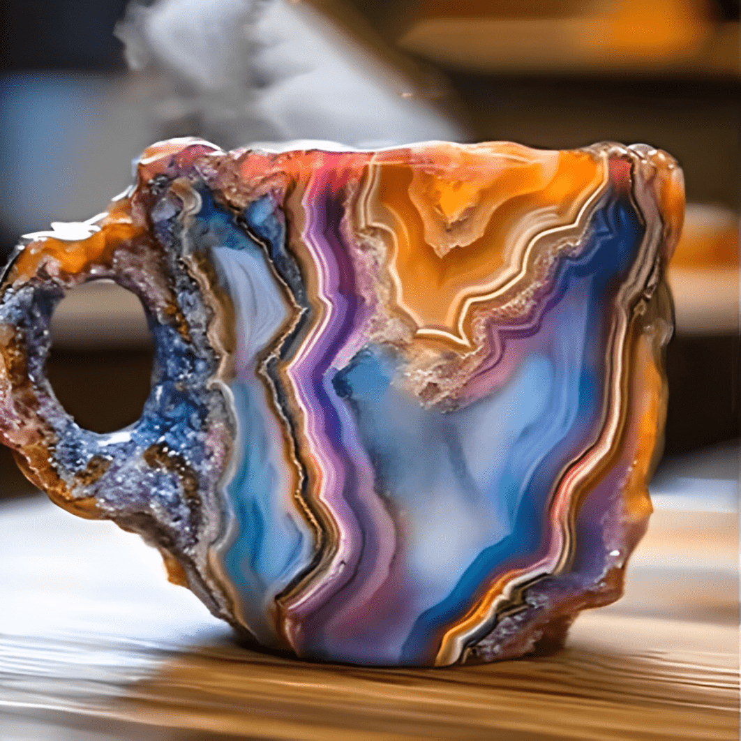 Earth - Inspired Mineral Crystal Coffee Mug - Elegant Drinkware - Lexians