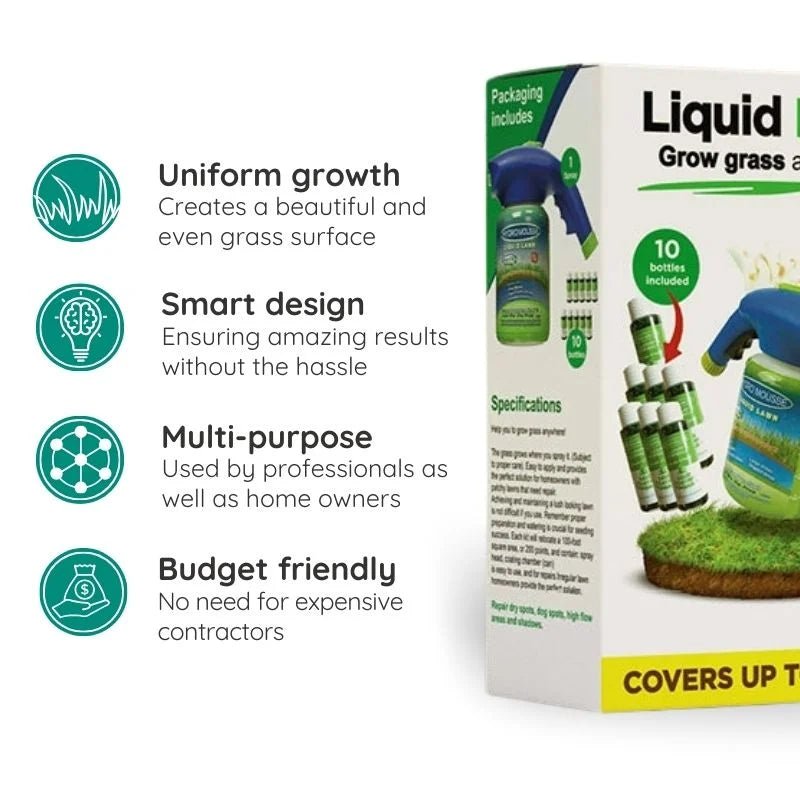 Eco - Friendly Lawn Seed Spray for Flawless Grass Growth - Lexians