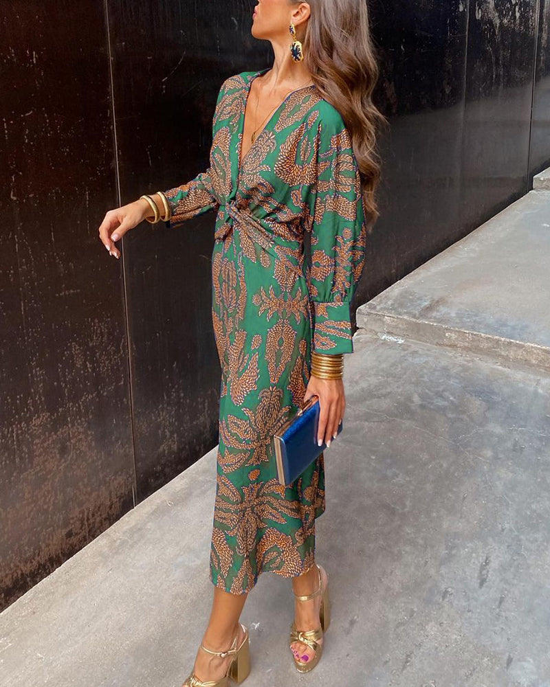 Flowy A-line maxi dress in an elegant design, perfect women's formal party or special occasion wear. Long, elegant style.