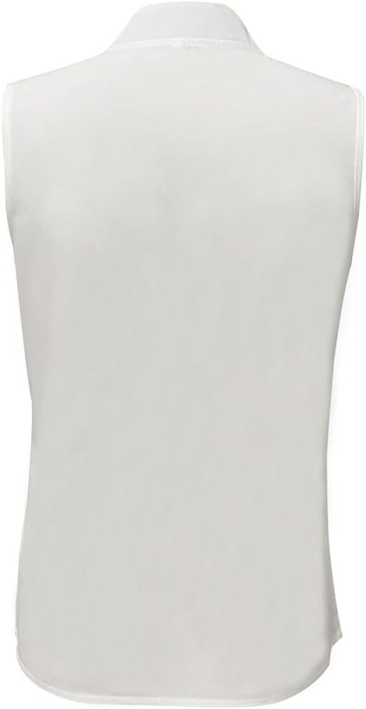 Elegant black sleeveless women's top, flattering fit, highlighting shoulders, ideal for casual or formal occasions.