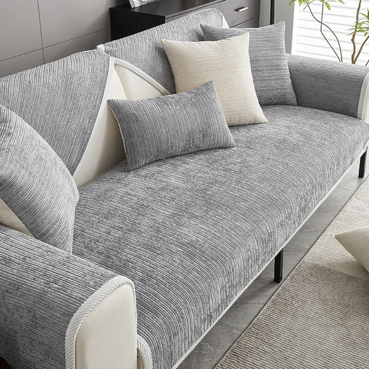 Elegant Chenille Striped Anti - Scratch Couch Cover for Living Room - Lexians