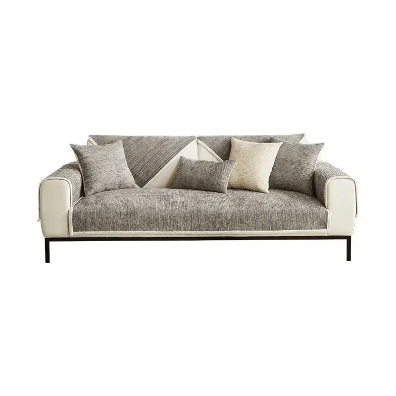 Elegant Chenille Striped Anti - Scratch Couch Cover for Living Room - Lexians