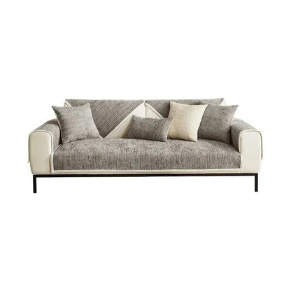 Elegant Chenille Striped Anti - Scratch Couch Cover for Living Room - Lexians