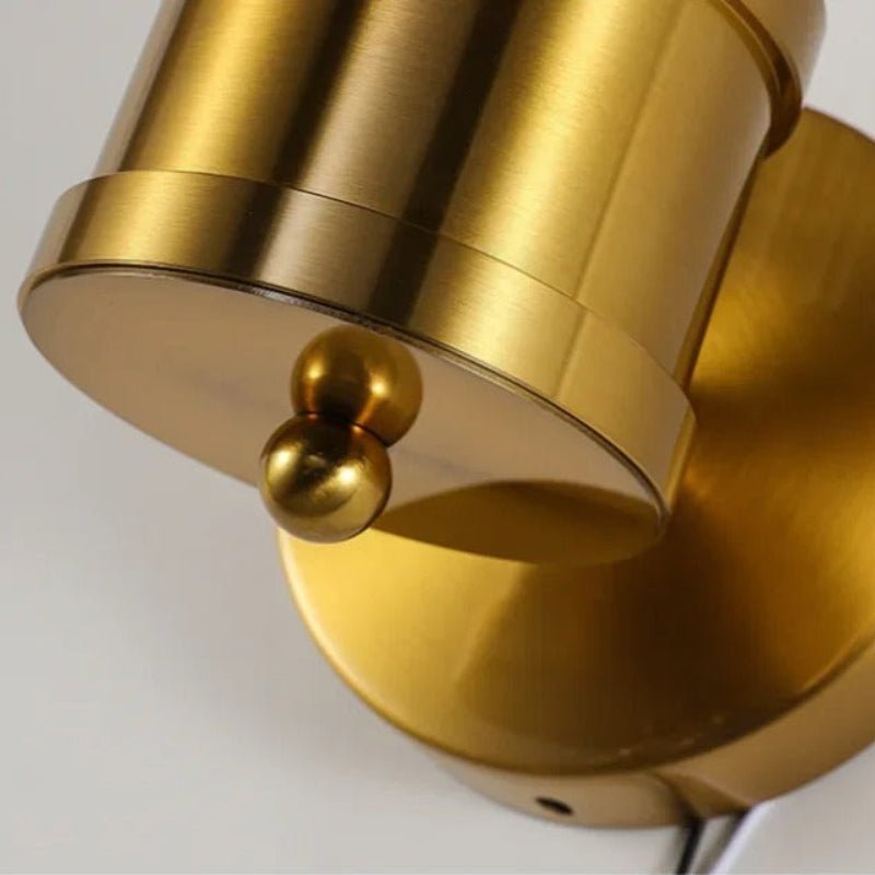 Elegant Gold or Chrome Cylindrical Glass Wall Light - Lexians