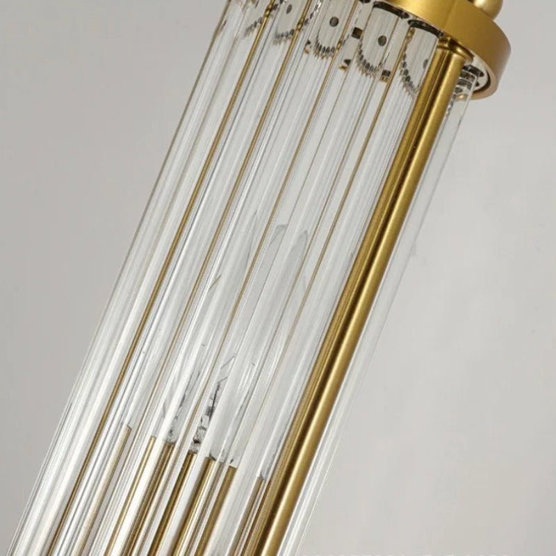 Elegant Gold or Chrome Cylindrical Glass Wall Light - Lexians