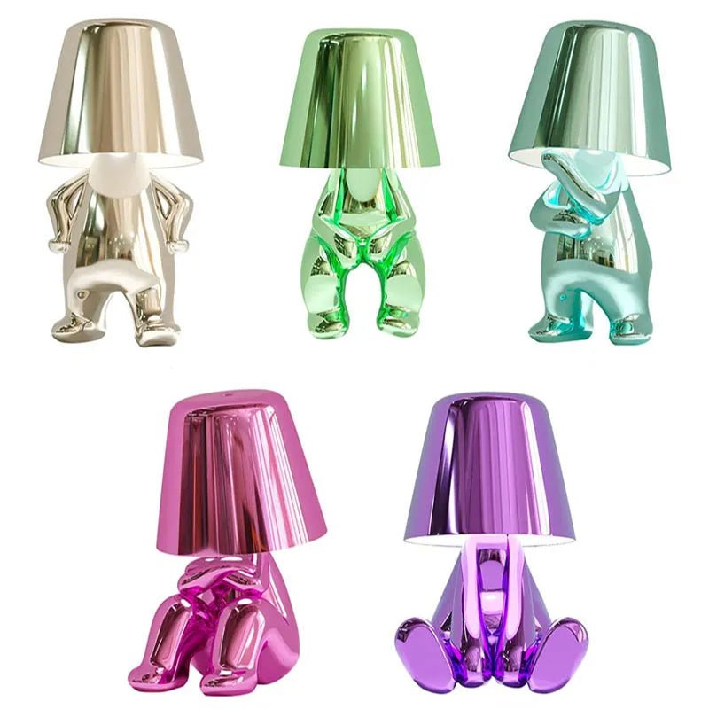 Elegant Metallic Thinker Design Table Lamp - Lexians