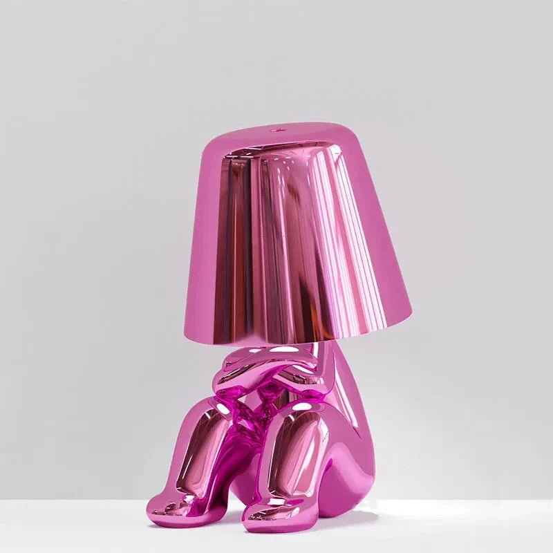 Elegant Metallic Thinker Design Table Lamp - Lexians