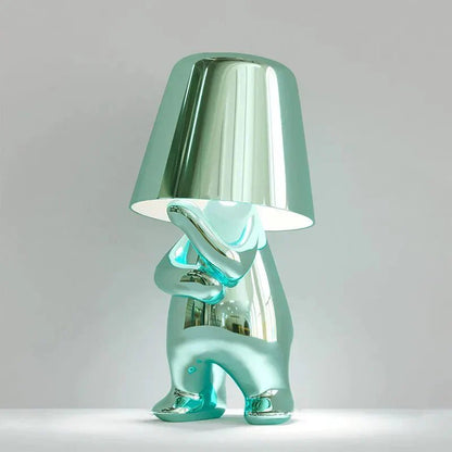 Elegant Metallic Thinker Design Table Lamp - Lexians