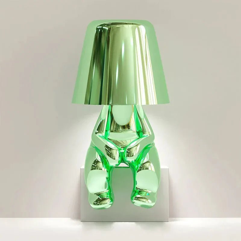 Elegant Metallic Thinker Design Table Lamp - Lexians