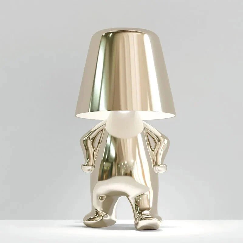 Elegant Metallic Thinker Design Table Lamp - Lexians