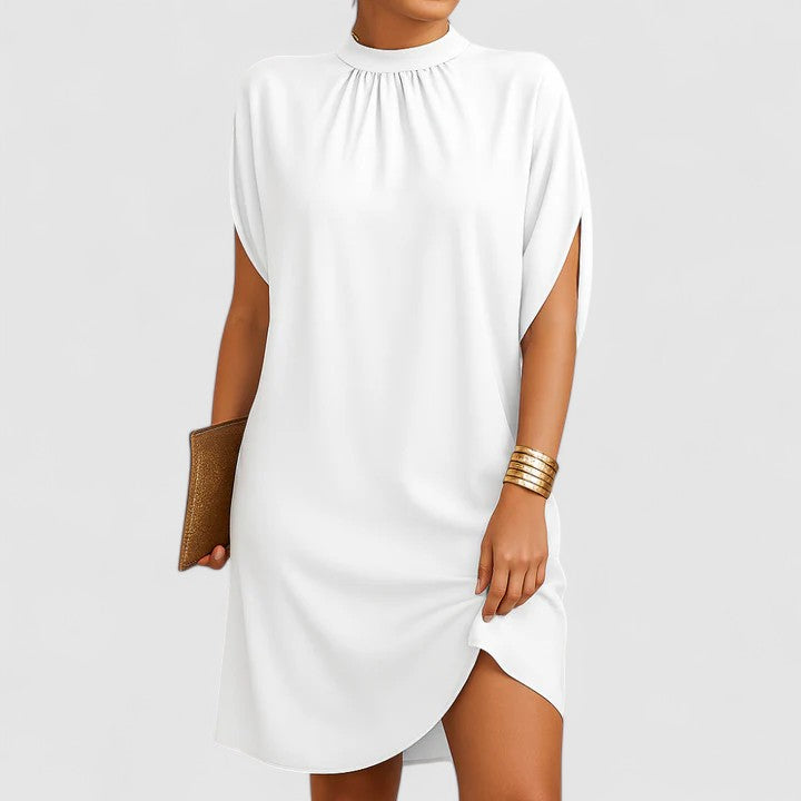 Chic women's maxi dress featuring stylish shoulder cutouts, a versatile choice for elegant parties or summer fashion.
