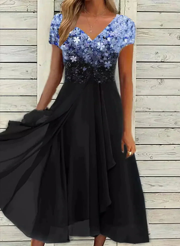 Beautiful colorful maxi dress for women. An elegant and comfortable long gown, ideal for special occasions.