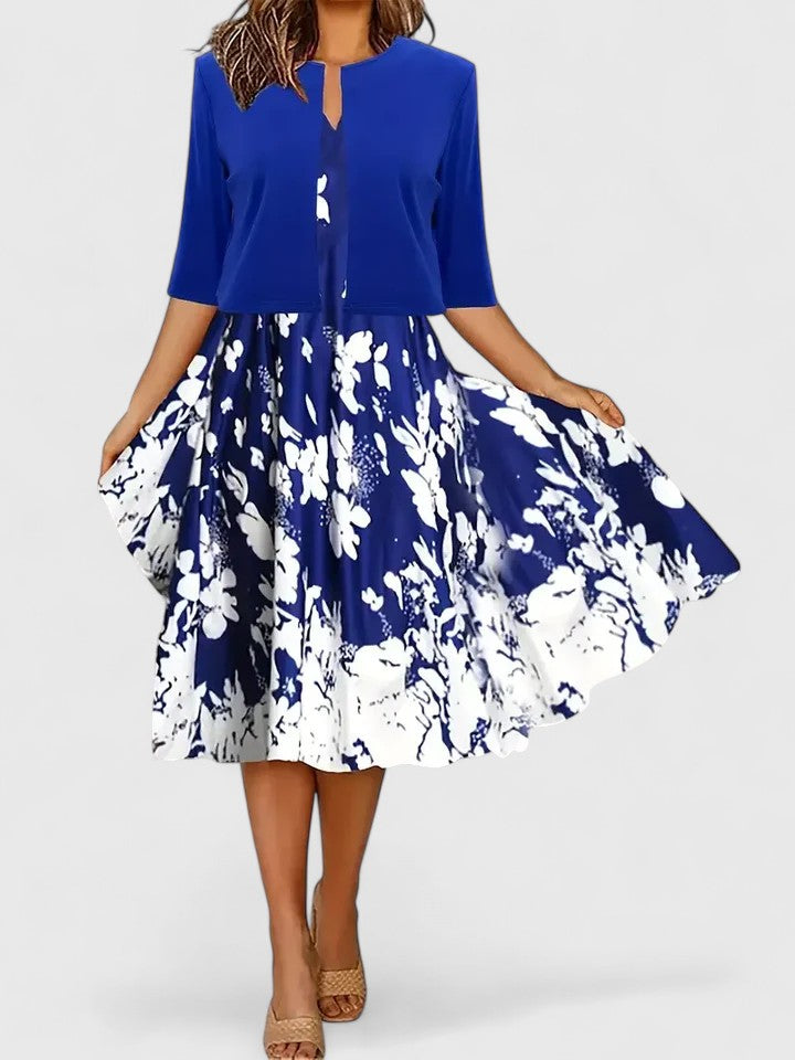 Classic midi length dress for women, elegant style with a flattering fit.