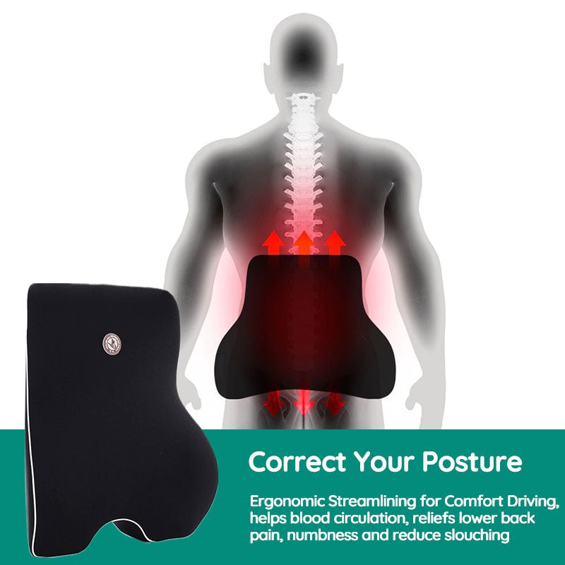 Ergonomic Lumbar Support Cushion Pillow for Back Comfort - Lexians