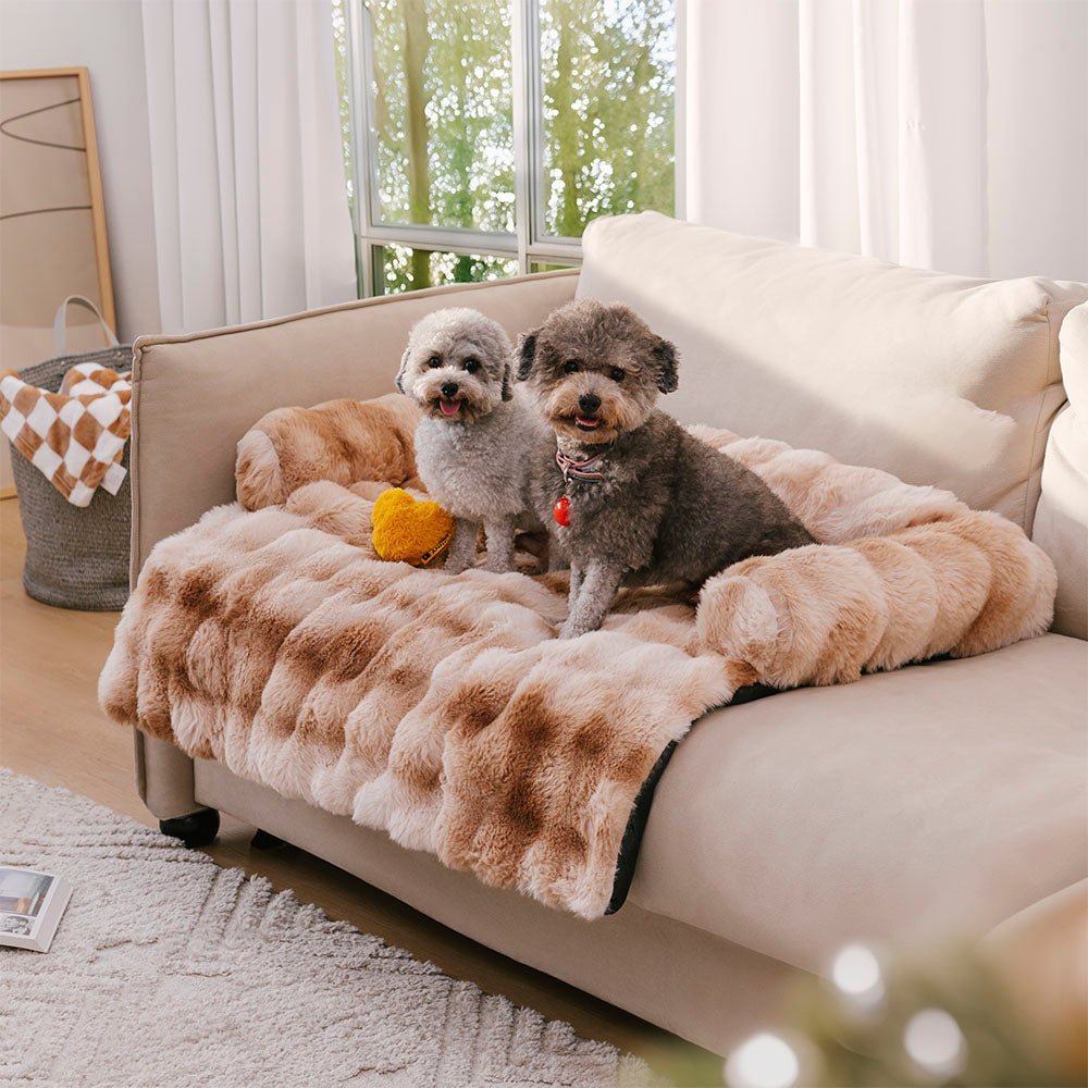 Fluffy Fuzzy Calming Dog Sofa Protector Mat - Lexians