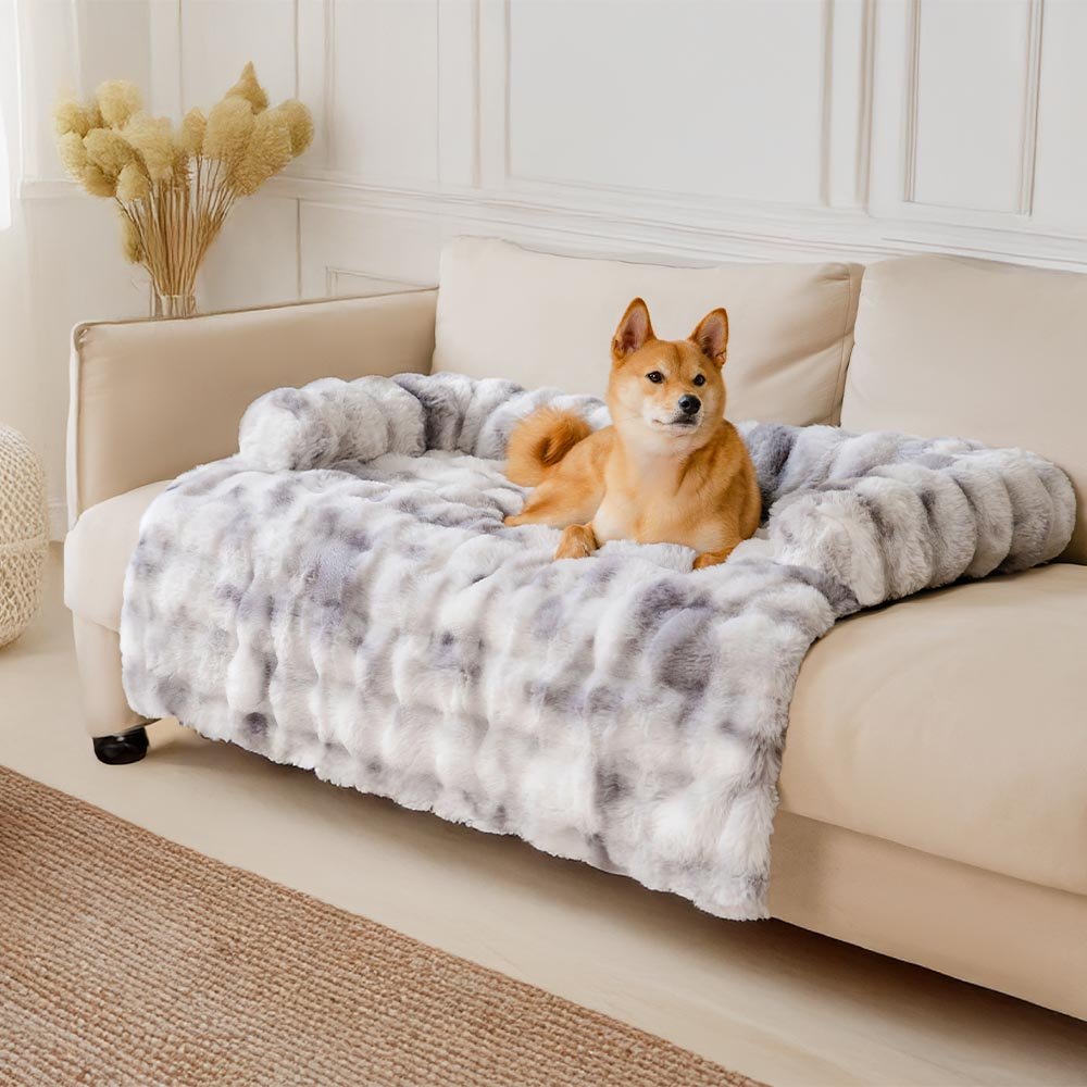 Fluffy Fuzzy Calming Dog Sofa Protector Mat - Lexians