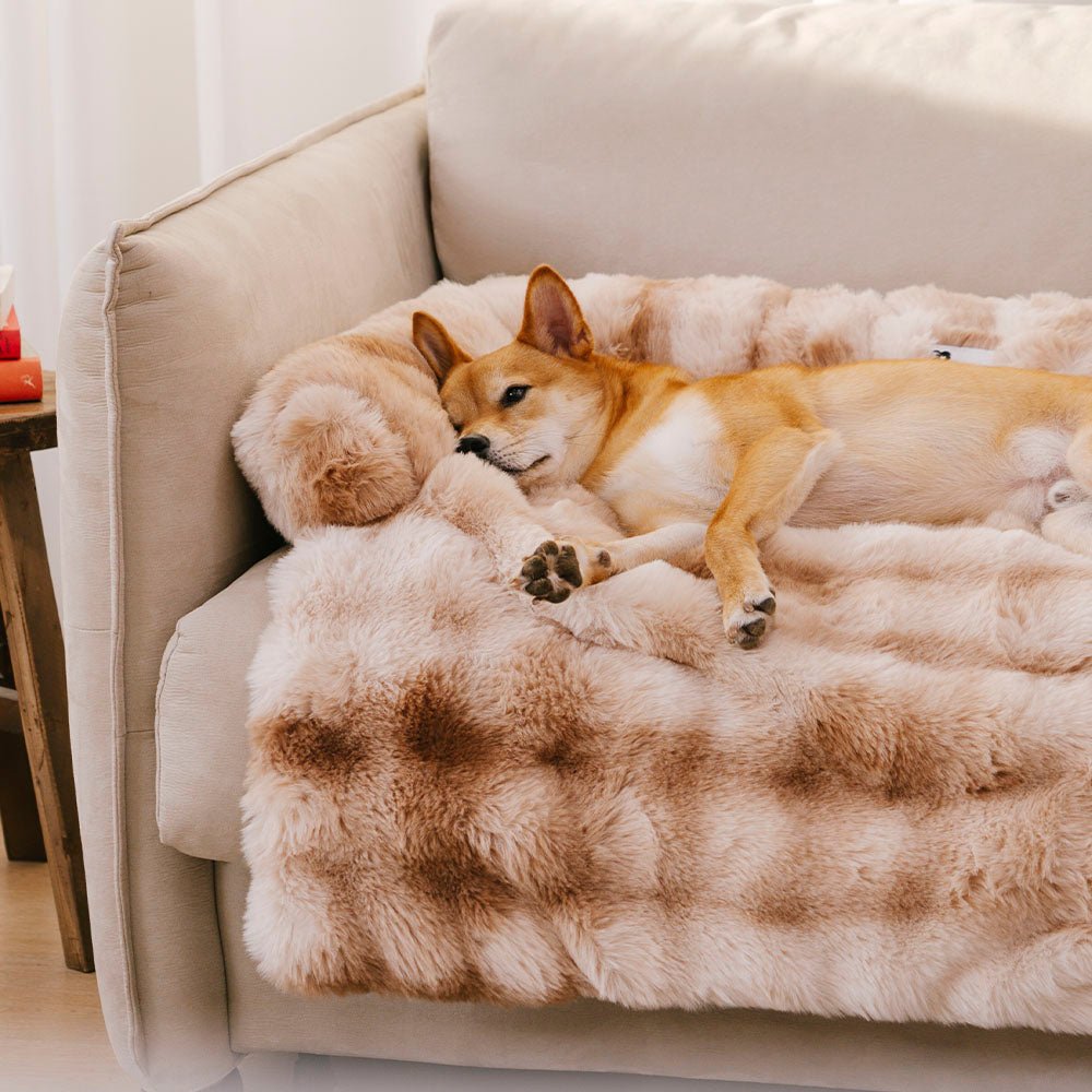Fluffy Fuzzy Calming Dog Sofa Protector Mat - Lexians