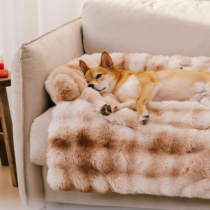 Fluffy Fuzzy Calming Dog Sofa Protector Mat - Lexians