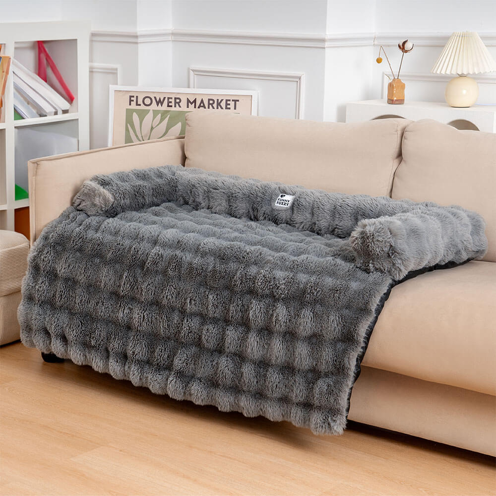 Fluffy Fuzzy Calming Dog Sofa Protector Mat - Lexians
