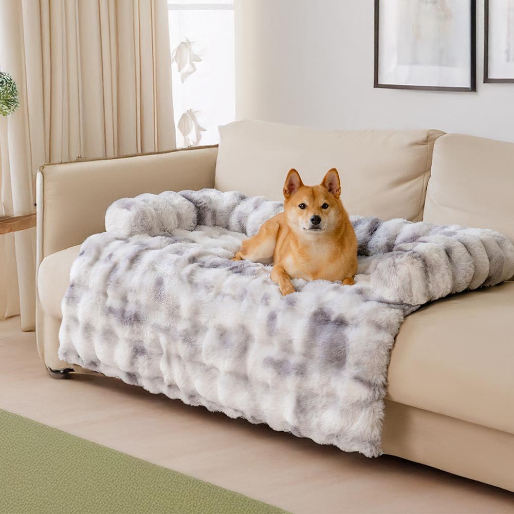 Fluffy Fuzzy Calming Dog Sofa Protector Mat - Lexians