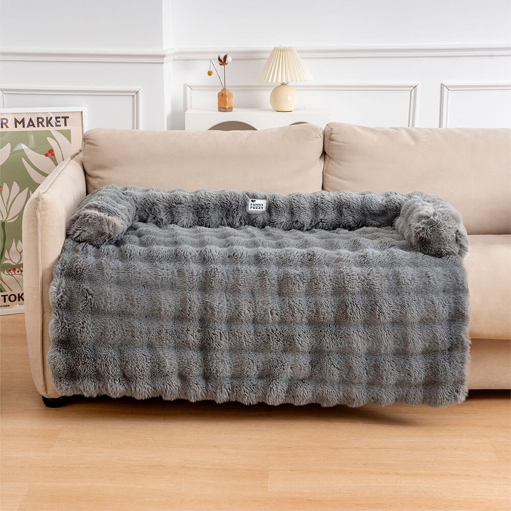 Fluffy Fuzzy Calming Dog Sofa Protector Mat - Lexians