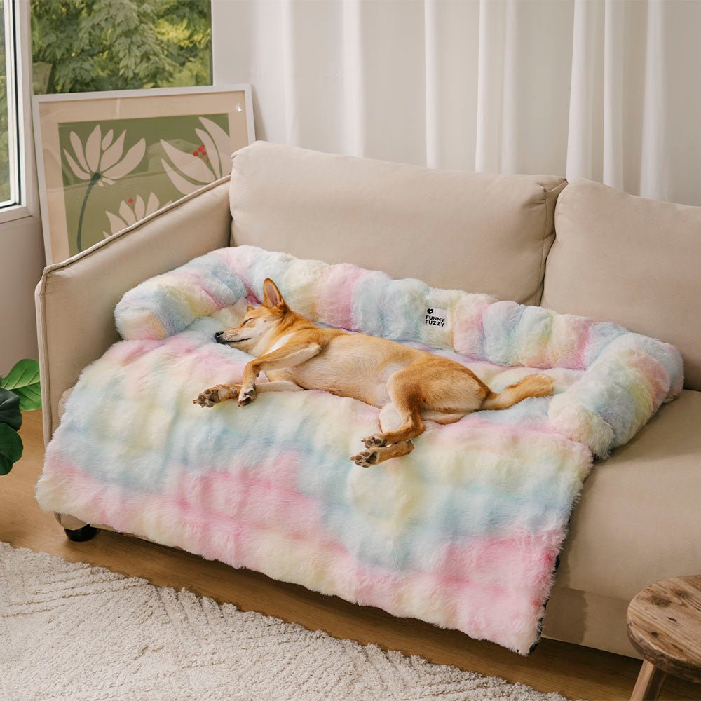 Fluffy Fuzzy Calming Dog Sofa Protector Mat - Lexians