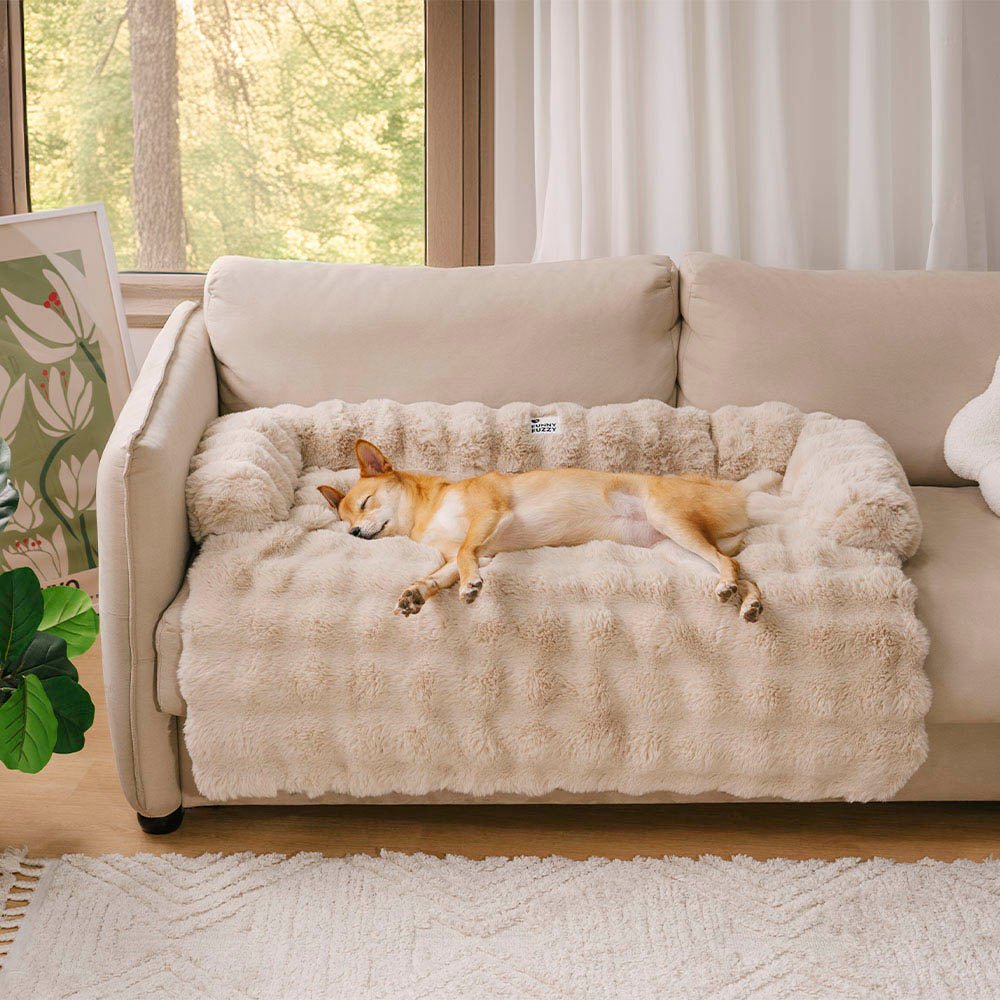 Fluffy Fuzzy Calming Dog Sofa Protector Mat - Lexians