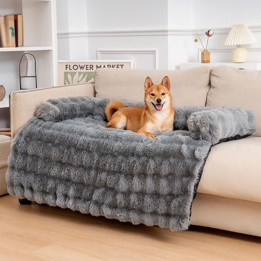 Fluffy Fuzzy Calming Dog Sofa Protector Mat - Lexians