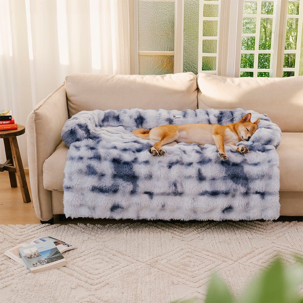 Fluffy Fuzzy Calming Dog Sofa Protector Mat - Lexians