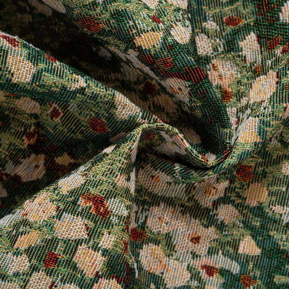 French Vintage Floral Tapestry Curtain with Microfiber Blend - Lexians