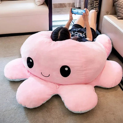 Giant Reversible Octopus Plush for Kids – Mood Changing Toy - Lexians