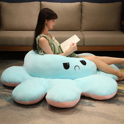 Giant Reversible Octopus Plush for Kids – Mood Changing Toy - Lexians