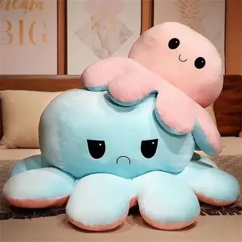 Giant Reversible Octopus Plush for Kids – Mood Changing Toy - Lexians