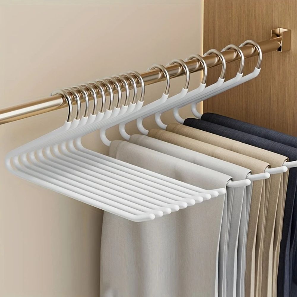 Goose Neck Z Pants Hanger for Closet Organization - 10pcs Set - Lexians