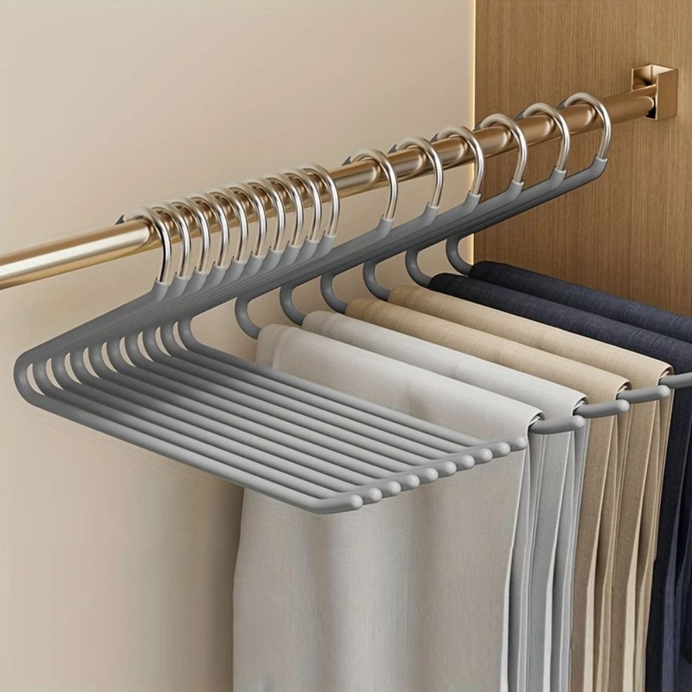 Goose Neck Z Pants Hanger for Closet Organization - 10pcs Set - Lexians