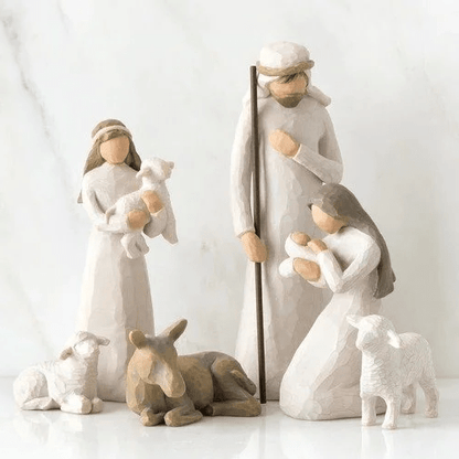 Handcrafted Nativity Set - 20 Piece Christmas Collection - Lexians