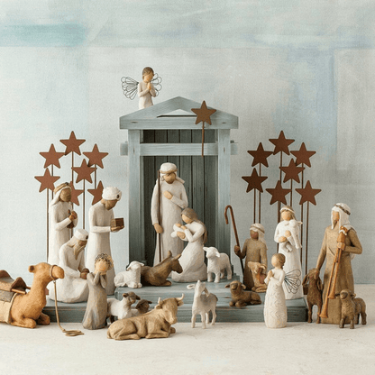 Handcrafted Nativity Set - 20 Piece Christmas Collection - Lexians