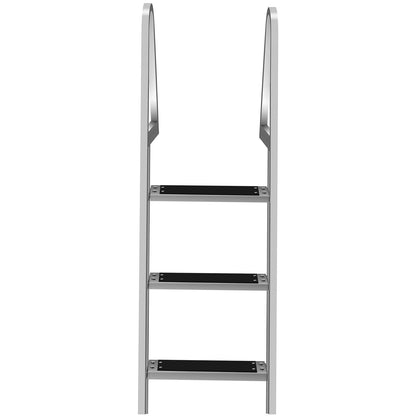Heavy Duty Aluminum In Ground Pool Deck Ladder with 3 Steps - Lexians