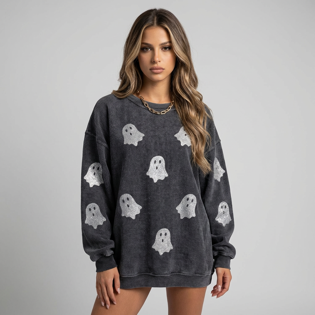 Women's ultra-comfort oversized crewneck sweatshirt, relaxed fit, soft comfy wear for everyday style.