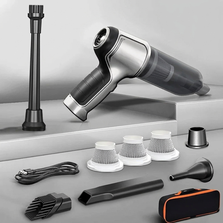 Lightweight portable dust buster. Mini cordless handheld vacuum for easy home & car cleaning of pet hair and dirt.