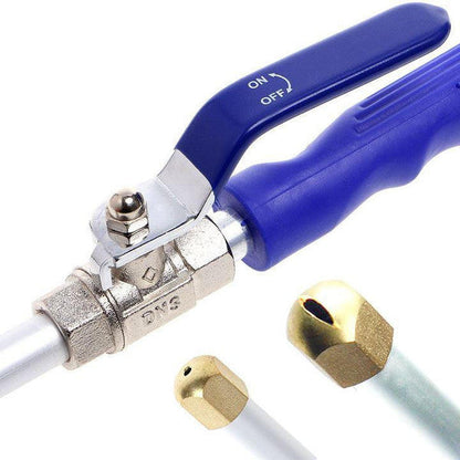 High-pressure cleaner tool, universal fit, rust-resistant; transforms garden hose into a powerful jet for cleaning all surfac