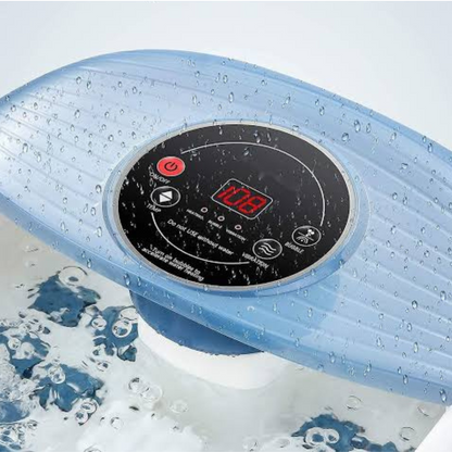 "Home Foot Spa with bubble massage, temperature control, blue plastic design, relaxation, and stress relief for feet care."