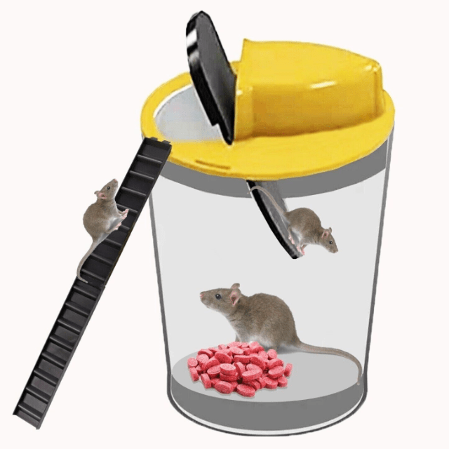 Humane Auto Reset Bucket Lid Mouse Trap - Lexians