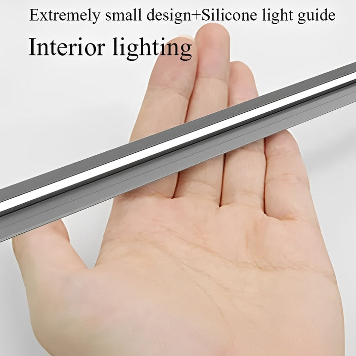 Modern LED accent lighting kit with 45-degree angle, sleek rigid strip for under cabinets.