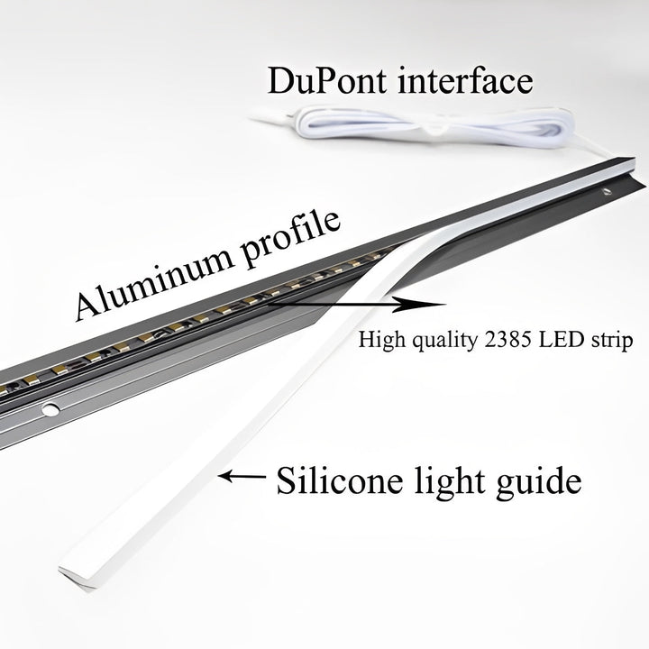 Efficient LED kitchen under cabinet lighting, 45-degree angle, provides bright task light.