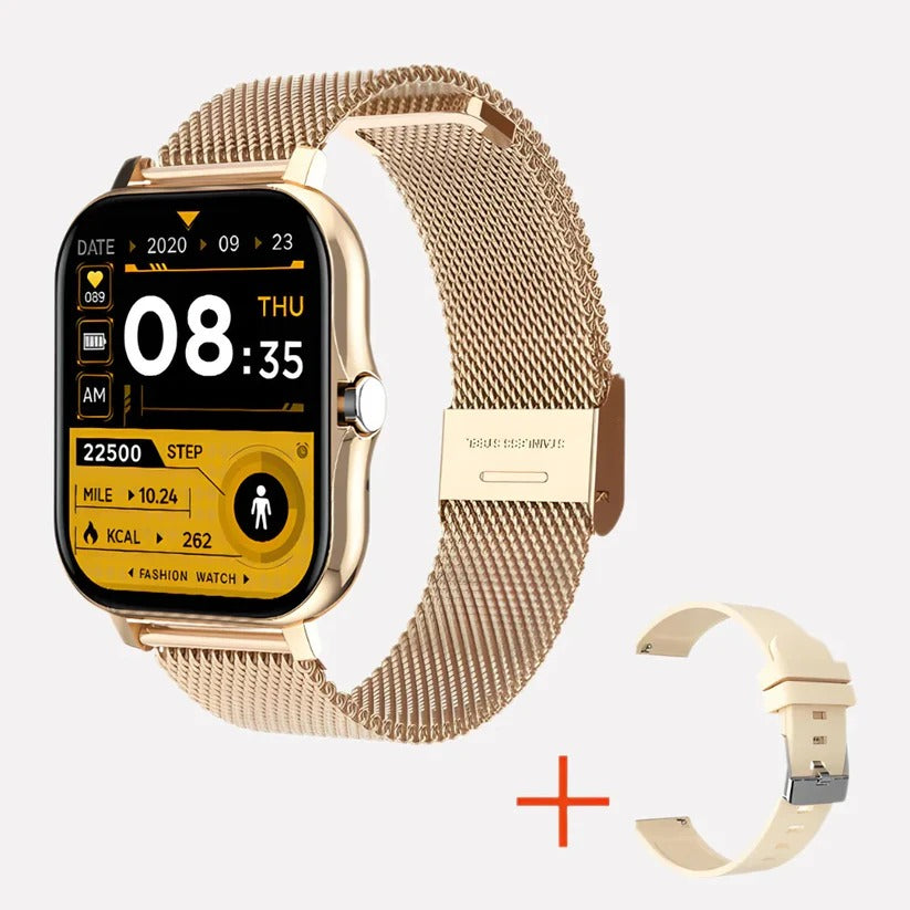 Unisex safety smartwatch with SOS button, fall alert & GPS for seniors' independent living & peace of mind.
