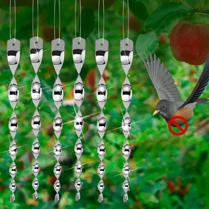 Reflective Bird Deterrent Spiral Rod for Outdoor Spaces